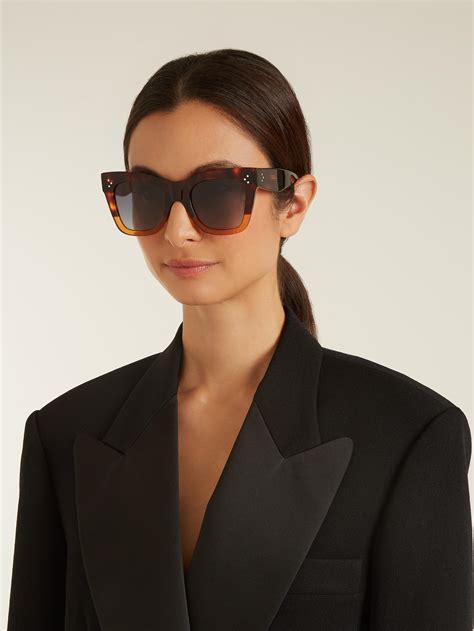 rounded cat-eye sunglasses celine|authentic Celine sunglasses.